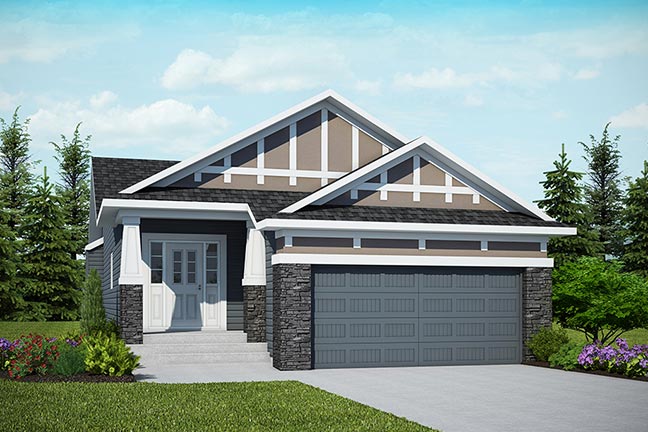 Clairemont craftsman exterior rendering from Nuvista Home.