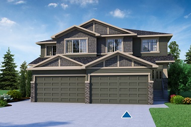 Exterior rendering of the Crawford home model