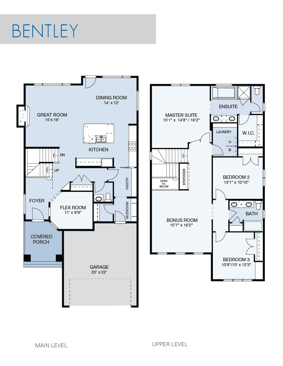 Bentley floor plan by NuVista Homes