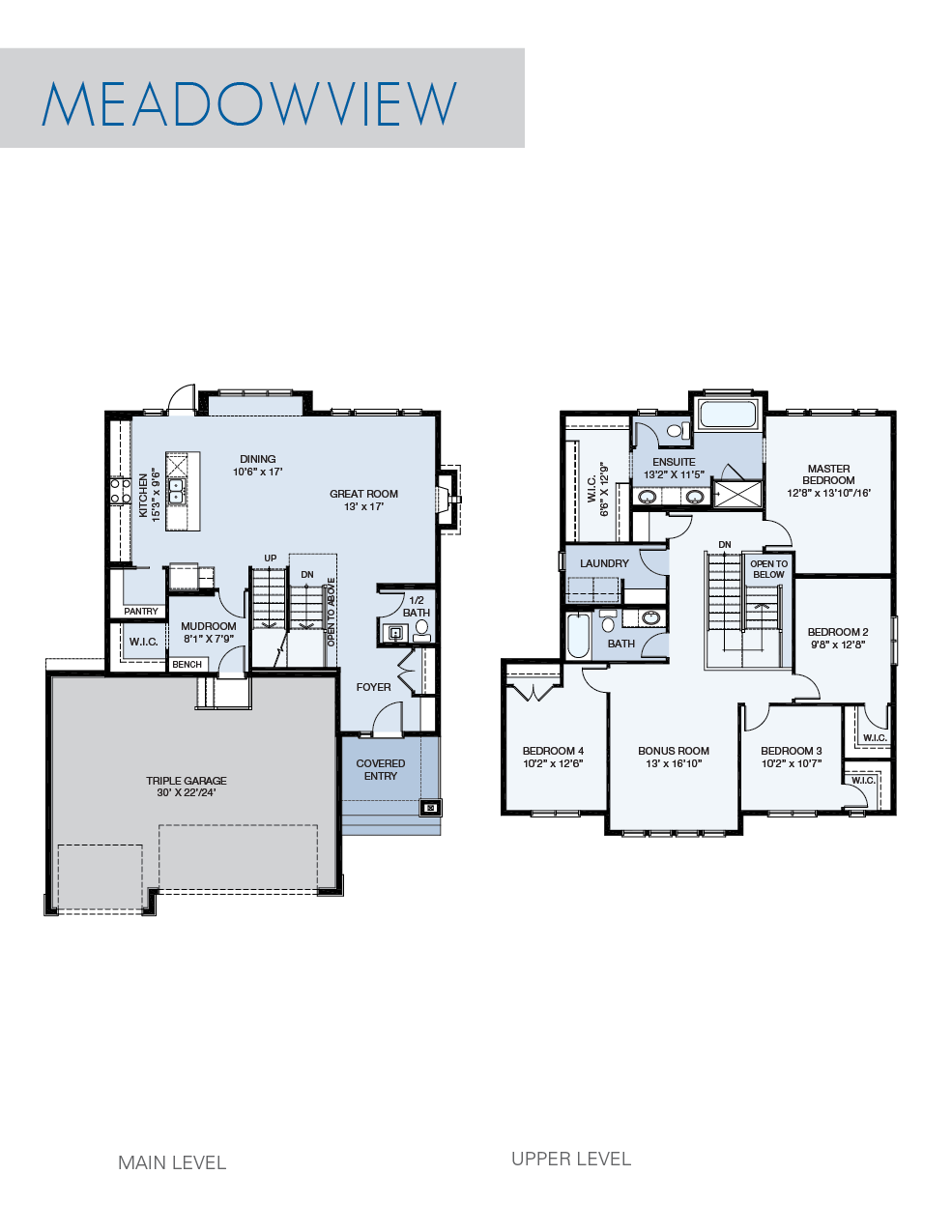 Meadowview model floorplan