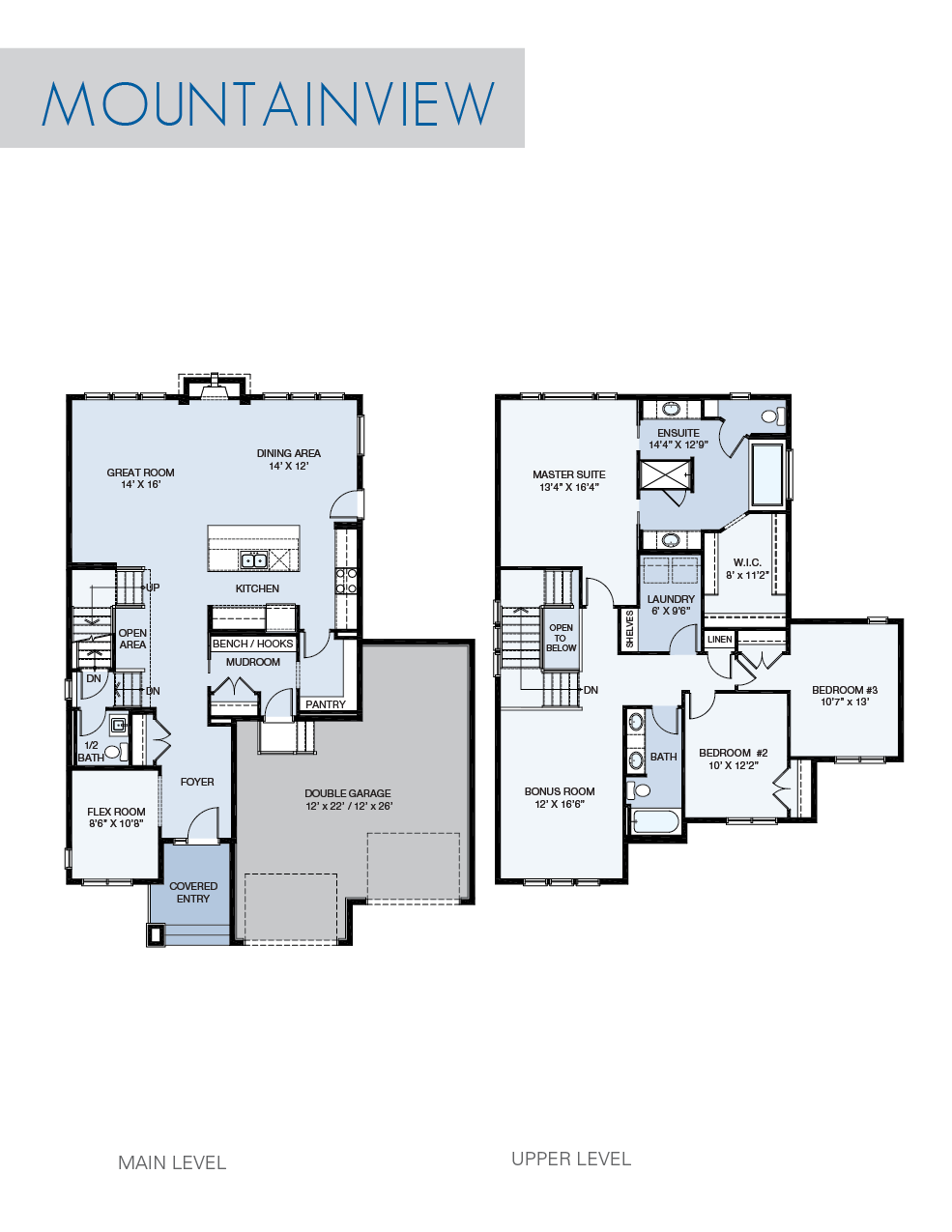 Mountainview home model Floor plan
