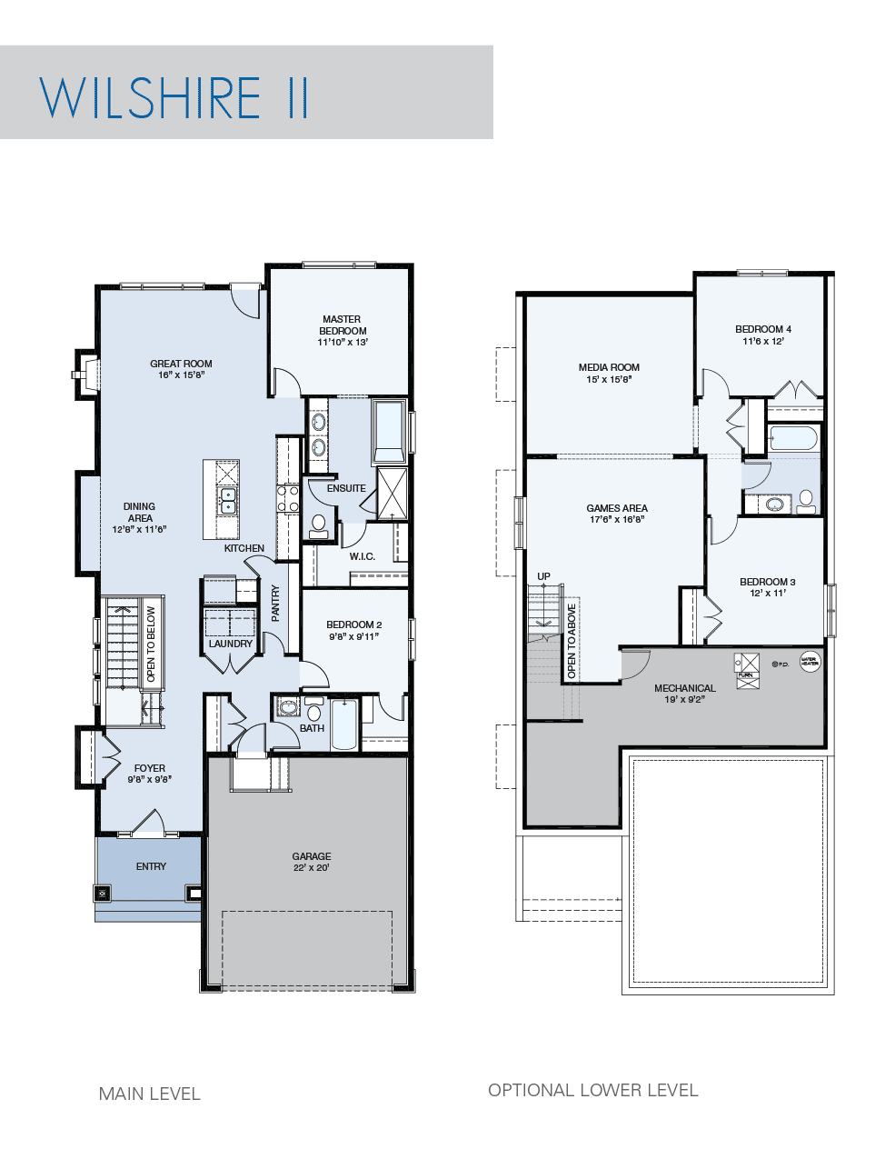 Wilshire II floorplans